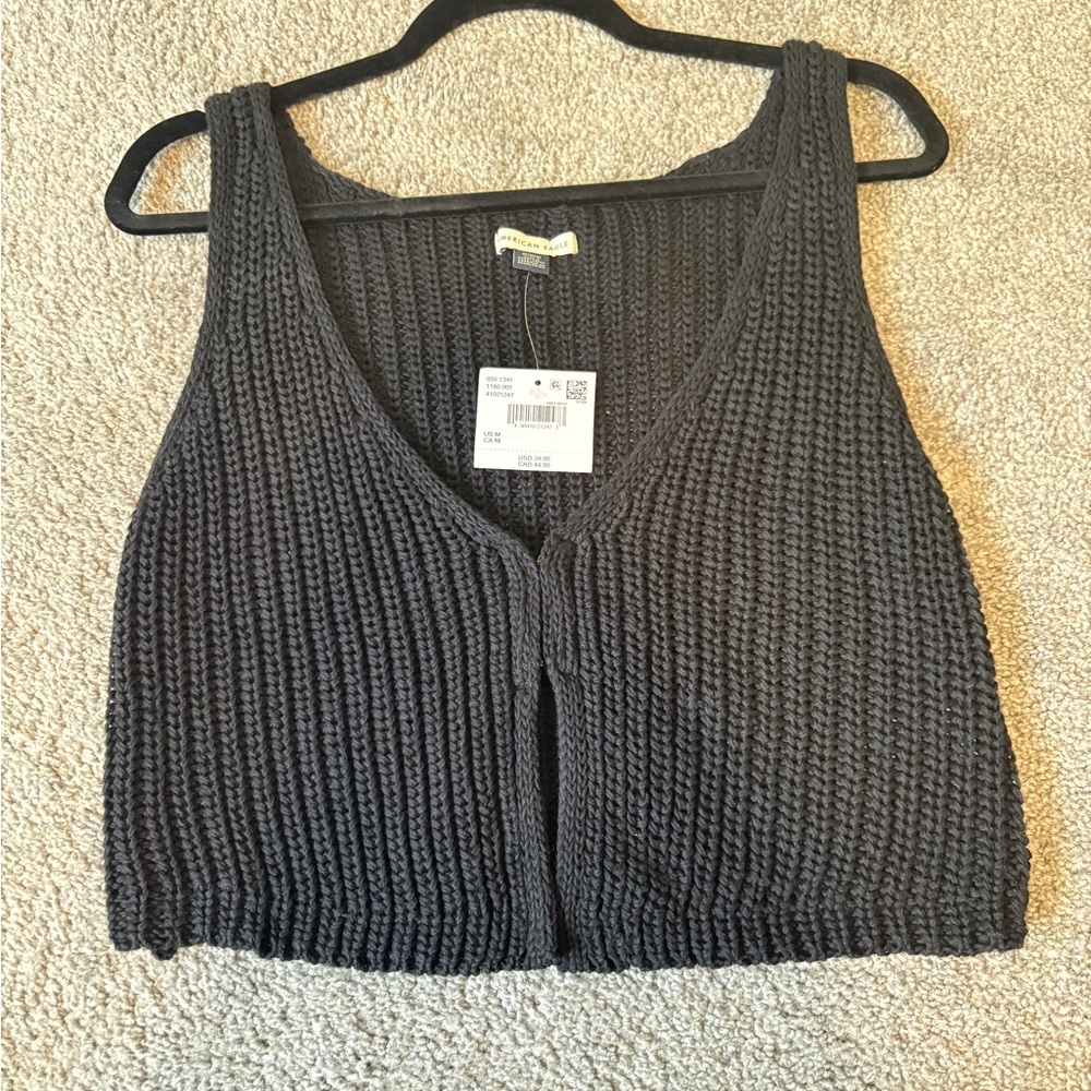 American Eagle Outfitters Black Vest